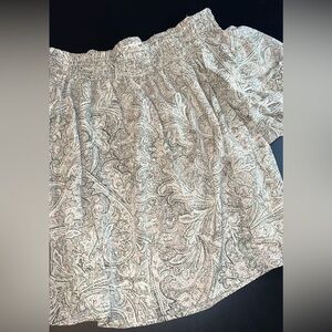 Skye’s the limit paisley strapless off shoulder blouse size 2XL EUC * No Straps*